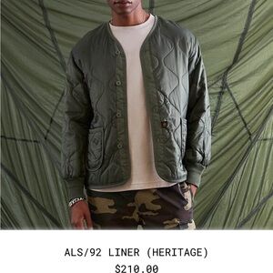 Alpha Industries ALS/92 Liner Jacket in Olive